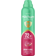 Mitchum Women's Ultimate 72H Bright Floral Antiperspirant aerosol spray can 250ml