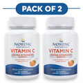Nordic Naturals Extra Strength Vitamin C 500mg Tangerine 60 Gummies Pack of 2