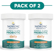Nordic Naturals Nordic Flora Probiotic Daily 60 Capsules Pack of 2