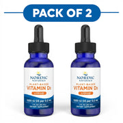 Nordic Naturals Plant-Based Vitamin D3 Liquid 1000 IU Apple 30ml Pack of 2