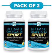 Nordic Naturals Ultimate Omega-D3 Sport 1480mg Lemon 60 Soft Gels Pack of 2
