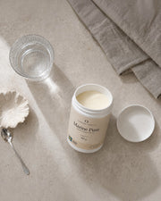 Nordic Omega Marine Pure Collagen Sugar Free Powder 300g mixed into a drink