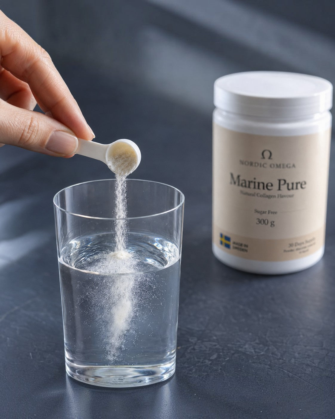 Nordic Omega Marine Pure Collagen Sugar Free Powder 300g usage instructions