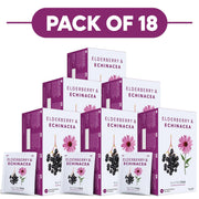 NutraTea Elderberry & Echinacea Herbal Tea 20 Tea Bags Pack of 18