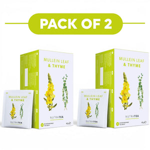 NutraTea Mullein Leaf & Thyme Herbal Tea 20 Tea Bags Pack of 2