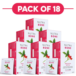 NutraTea NutraBone Rose Hip & Nettle Herbal Tea 20 Tea Bags Pack of 18
