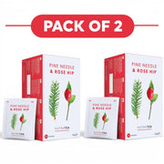NutraTea Pine Needle & Rose Hip Herbal Tea 20 Tea Bags Pack of 2