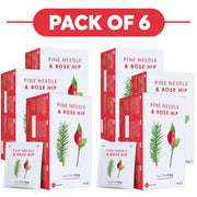 NutraTea Pine Needle & Rose Hip Herbal Tea 20 Tea Bags Pack of 6