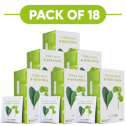 NutraTea Yerba Mate & Gotu Kola Herbal Tea 20 Tea Bags Pack of 18