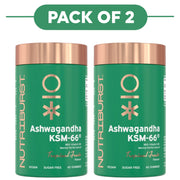 Nutriburst Ashwagandha KSM-66 Tropical Fruit Gummies 60 Count Pack of 2