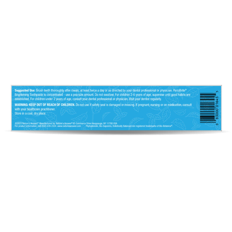Nature’s Answer PerioBrite Whitening Toothpaste Wintermint 113.4g barcode image on a white background