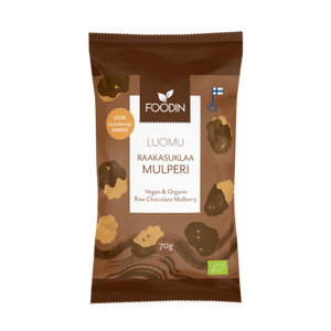 Foodin Raw Chocolate Mulberry, Organic 70g Pack of 8