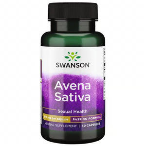 Swanson Avena Sativa 575mg 60 Capsules supplement bottle on a white background