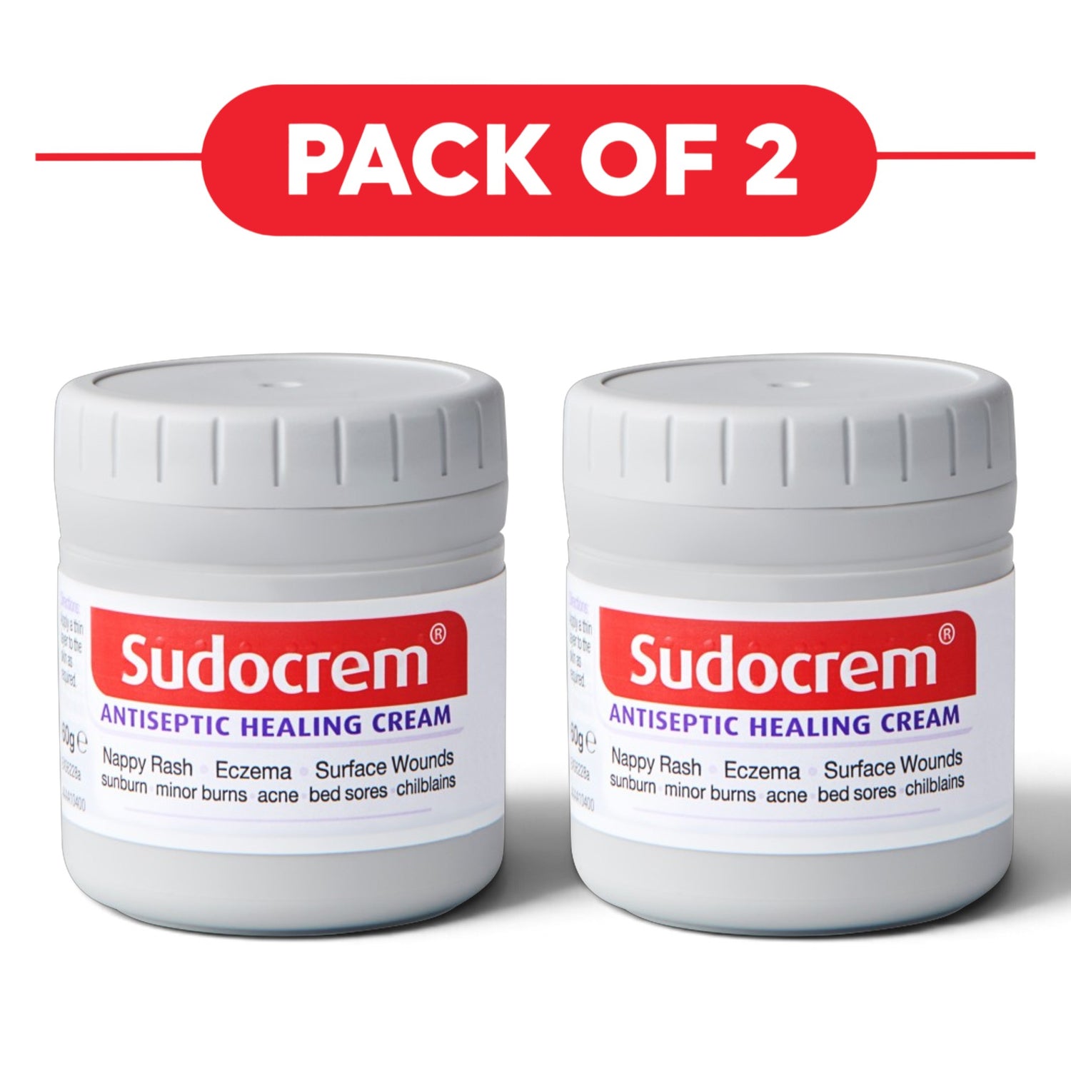 Sudocrem Antiseptic Cream with Zinc Oxide 60g Pack of 2