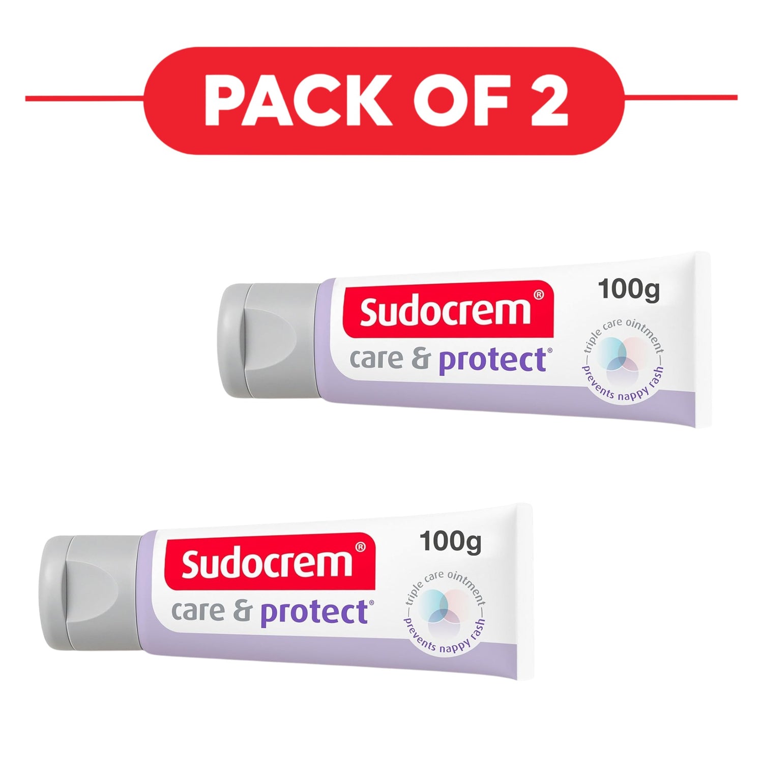 Sudocrem Care & Protect Nappy Cream 100g Pack of 2