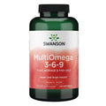 MultiOmega 3-6-9 huile de lin, poisson et bourrache Swanson – 120 capsules molles