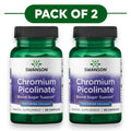 Swanson Picolinate de chrome 200mcg 60 capsules lot de 2