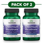 Swanson Chromium Picolinate 200mcg 60 Capsules Pack of 2 bottle supplement