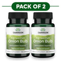 Swanson Bulbe d'oignon spectre complet 400mg 60 capsules lot de 2
