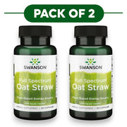 Swanson Full Spectrum Oat Straw 400mg 60 Capsules Pack of 2