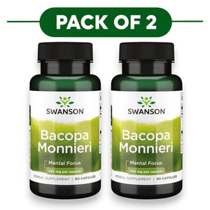 Swanson Bacopa Monnieri 250mg 90 Capsules Pack of 2