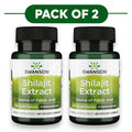 Swanson Extrait de Shilajit 400mg 60 capsules végétariennes lot de 2