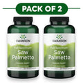 Swanson Saw Palmetto spectre complet 540mg 250 capsules végan lot de 2