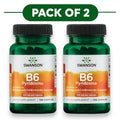 Swanson Vitamine B6 Pyridoxine 100mg 100 capsules lot de 2