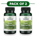 Swanson Saw Palmetto spectre complet 540mg 100 capsules végan lot de 2