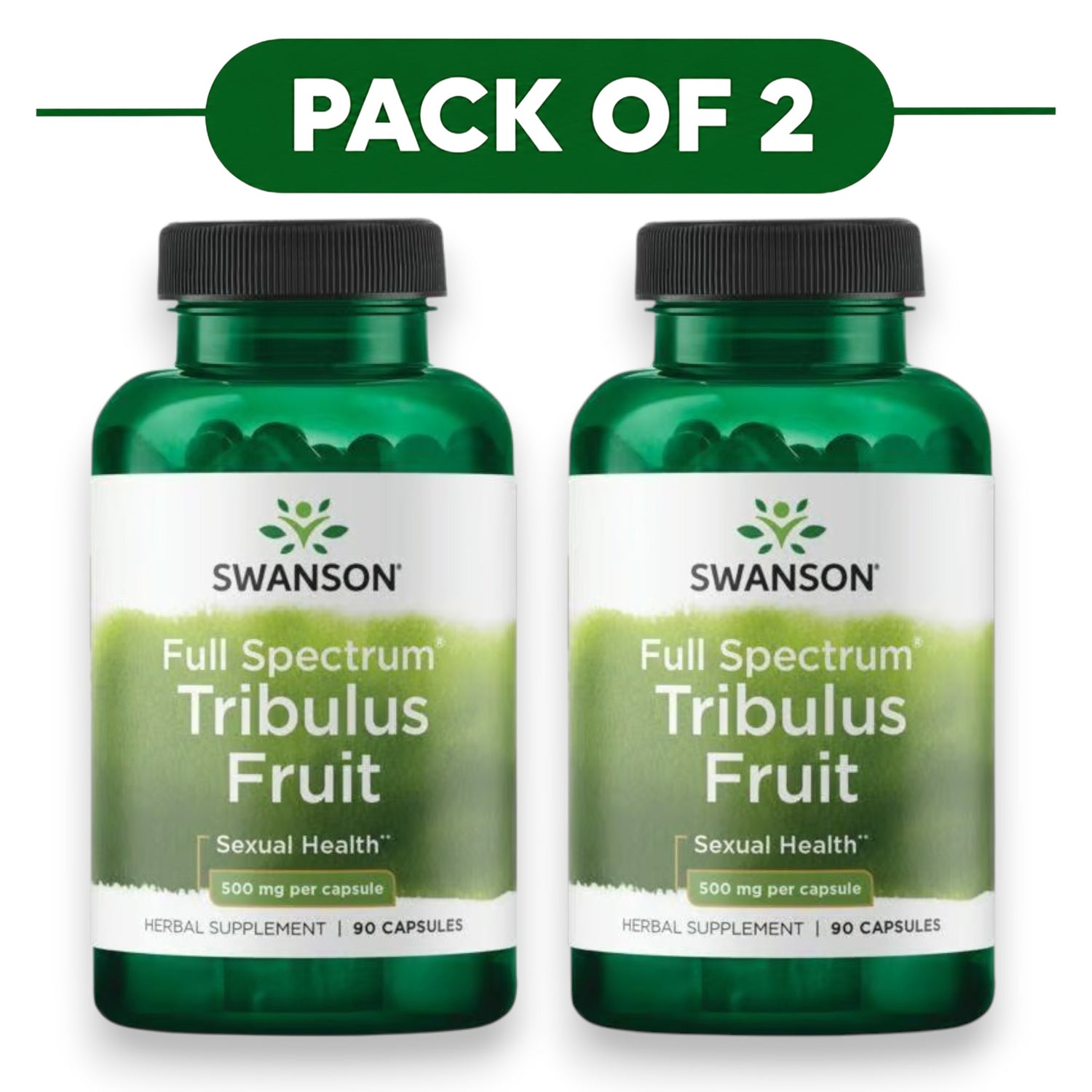 Swanson Full Spectrum Tribulus Fruit 500mg 90 Capsules Pack of 2