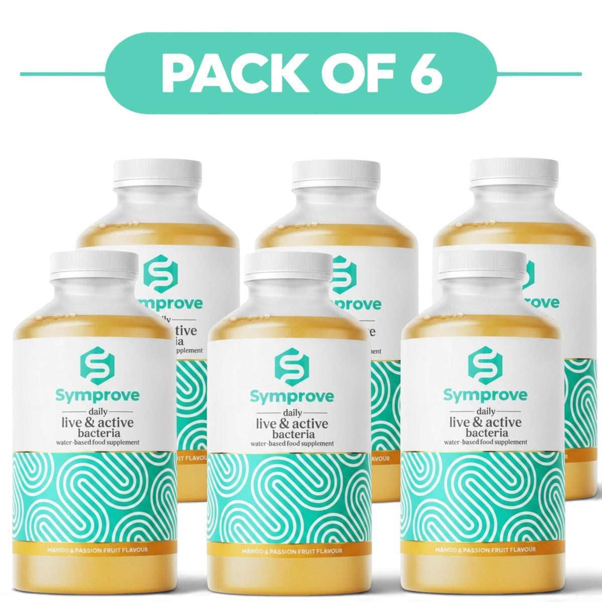 Symprove Liquid Probiotic Mango & Passionfruit Flavour 500ml Pack of 6