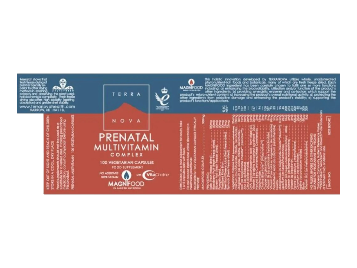 Terranova Prenatal Multivitamin Complex Capsules 100 Count