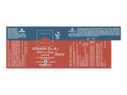 Supplement facts & ingredients image: Terranova Vitamin D3 2000IU K2 100µg supplement facts ingredients vegan capsules 100 count