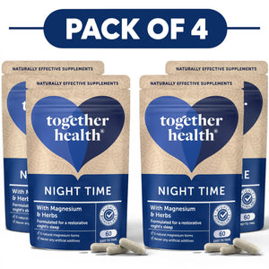 Together Health Night Time Magnesium & Herbs 60 Capsules Pack of 4