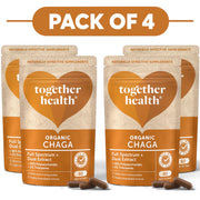 Together Health Organic Chaga 900mg Dual Extract 60 Capsules Pack of 4