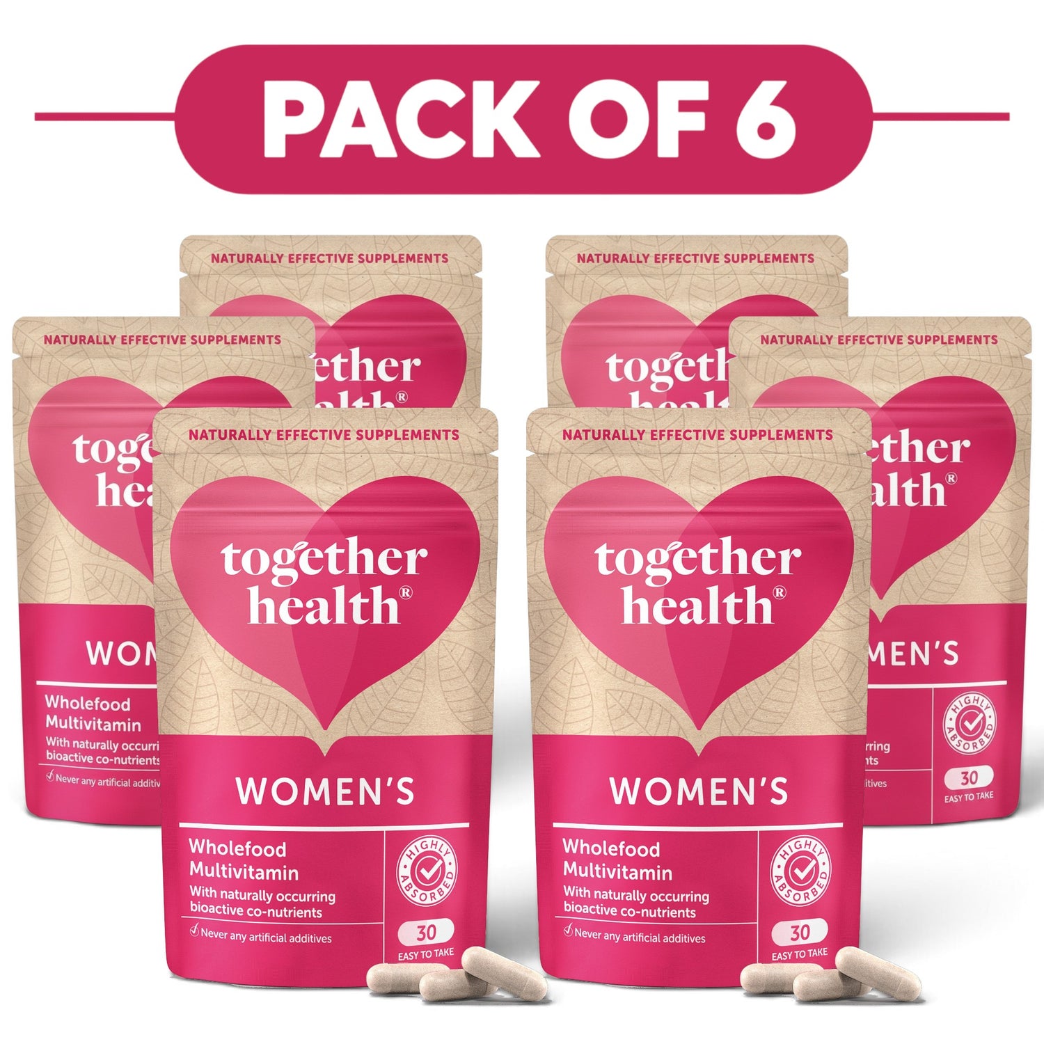 Together Health Women's Wholefood Multivitamin 30 Capsules Pack of 6