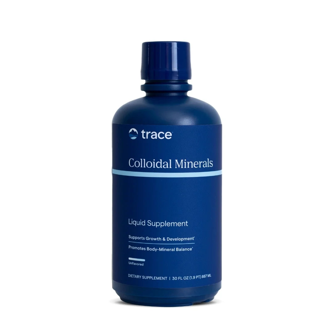 Front Image: Trace Minerals Colloidal Minerals liquid bottle 887ml