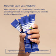 Lifestyle Image: Trace Minerals Power Pak raspberry drink preparation packets 30 count
