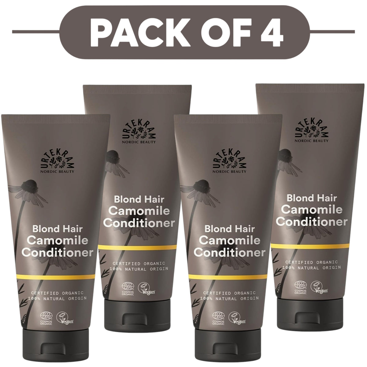 Urtekram Blond Hair Camomile Conditioner 180ml Pack of 4