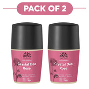 Urtekram Crystal Rose Deodorant Roll On 50ml Pack of 2