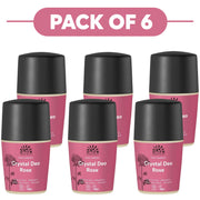 Urtekram Crystal Rose Deodorant Roll On 50ml Pack of 6