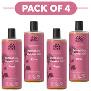 Urtekram Refreshing Rose Shower Gel 500ml Pack of 4