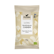 Foodin Organic White Chocolate Cashew 60g, Pack of 8