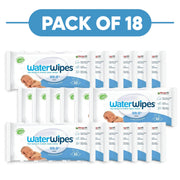 WaterWipes Sensitive+ Newborn Baby Wipes 99.9% Water 60 Wipes Pack of 18