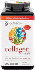Youtheory Collagène + Biotine – 390 Comprimés