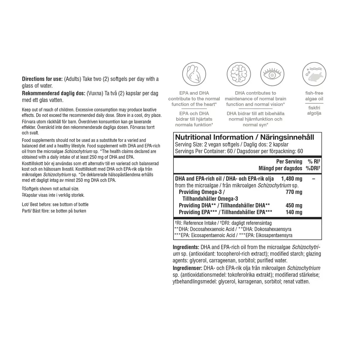 Youtheory Ocean Friendly Omega, DHA 450mg + EPA 140mg – 120 Softgels