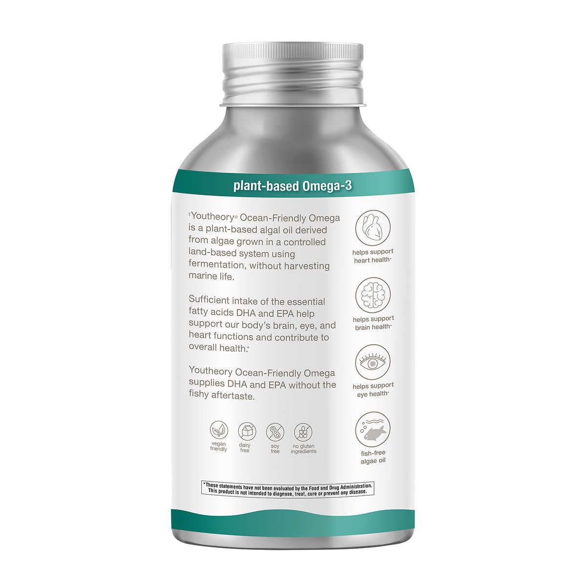 Youtheory Ocean Friendly Omega, DHA 450mg + EPA 140mg – 120 Softgels
