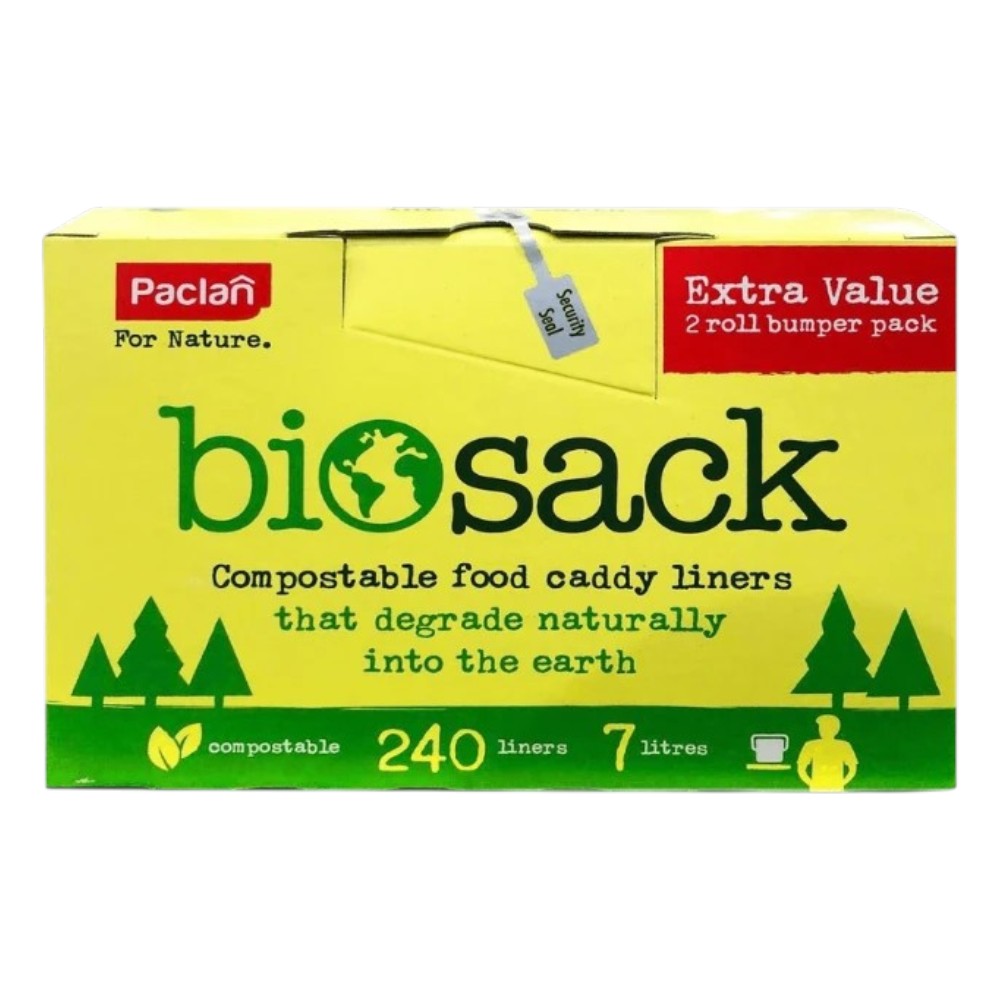 Paclan Biosack Compostable Food Caddy Liners 7L 240 liners bag pack