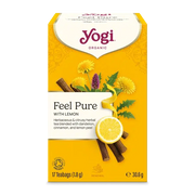 Yogi Tea Organic Feel Pure with Lemon Herbal Tea box 17 teabags 30.6g