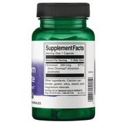 Swanson Chromium Picolinate 200mcg 120 capsules supplement facts label